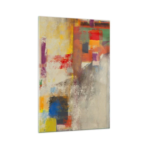 Obraz na skle - Geometria farieb - 70x100 cm