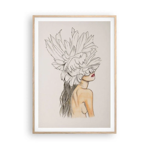 Plagát v ráme zo svetlého duba - Vrchol krásy - 70x100 cm