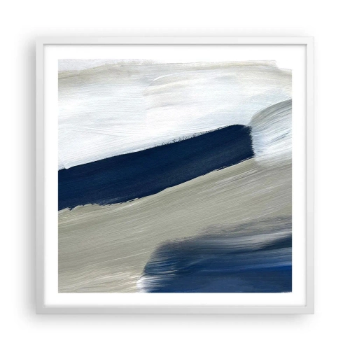 Plagát v bielom ráme - Stretnutie s bielou - 60x60 cm