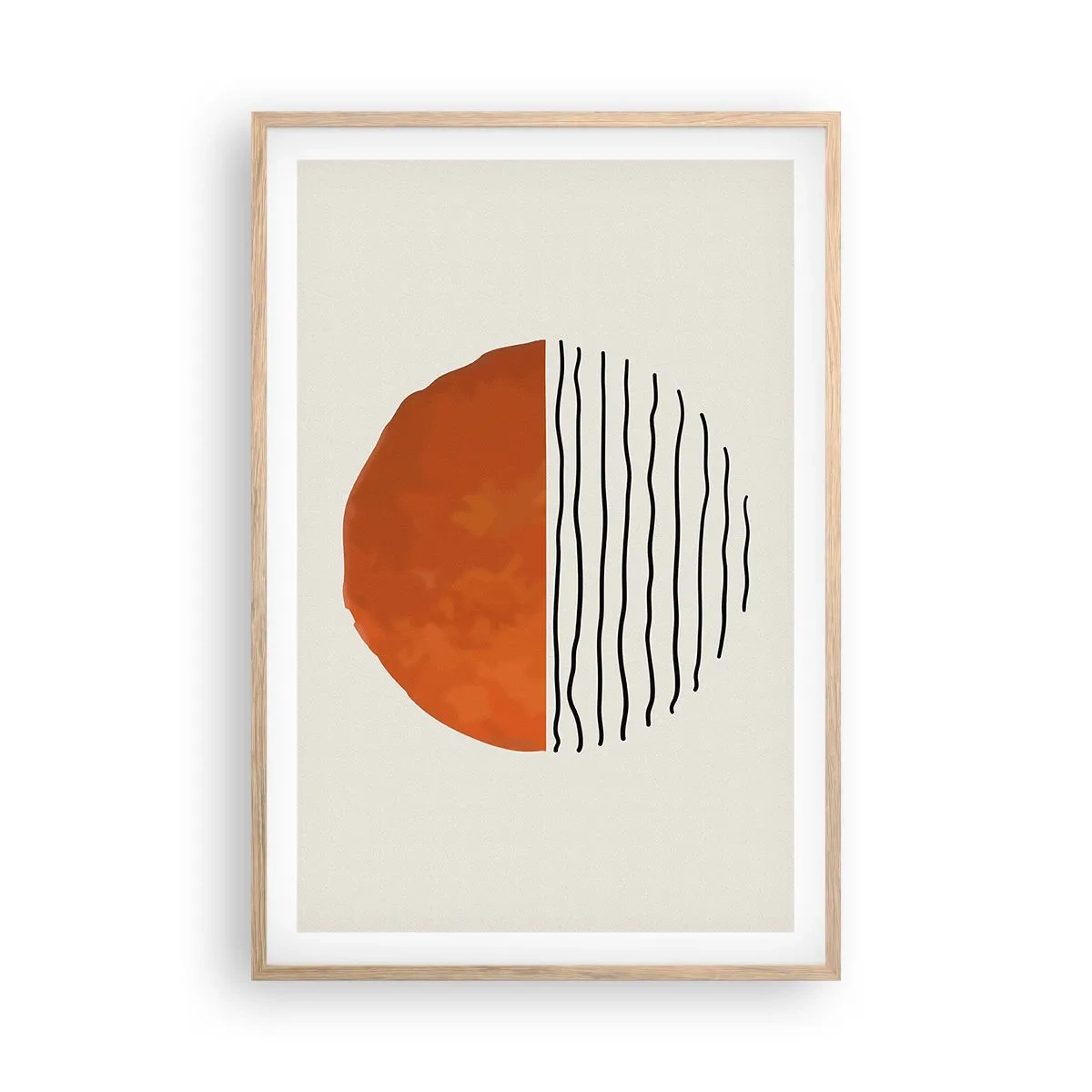 Plagát v ráme zo svetlého duba - V japonskej atmosfére - 61x91 cm