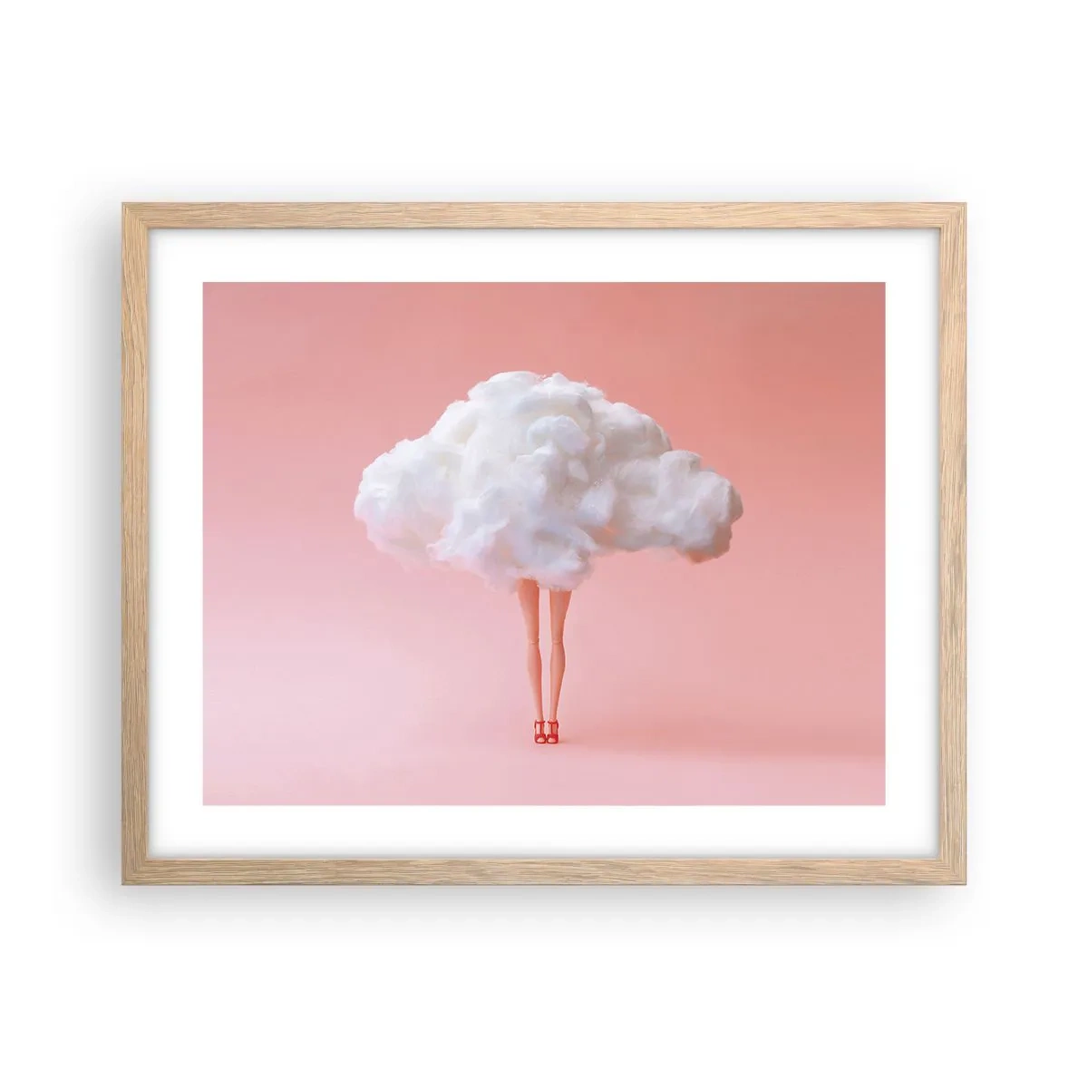 Plagát v ráme zo svetlého duba - Sladký sľub - 50x40 cm