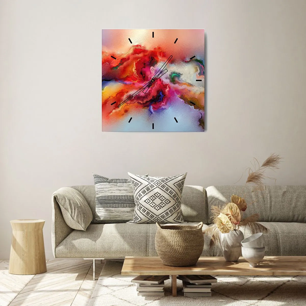 Nástenné hodiny - Ako zachytiť sny - dym - 30x30 cm