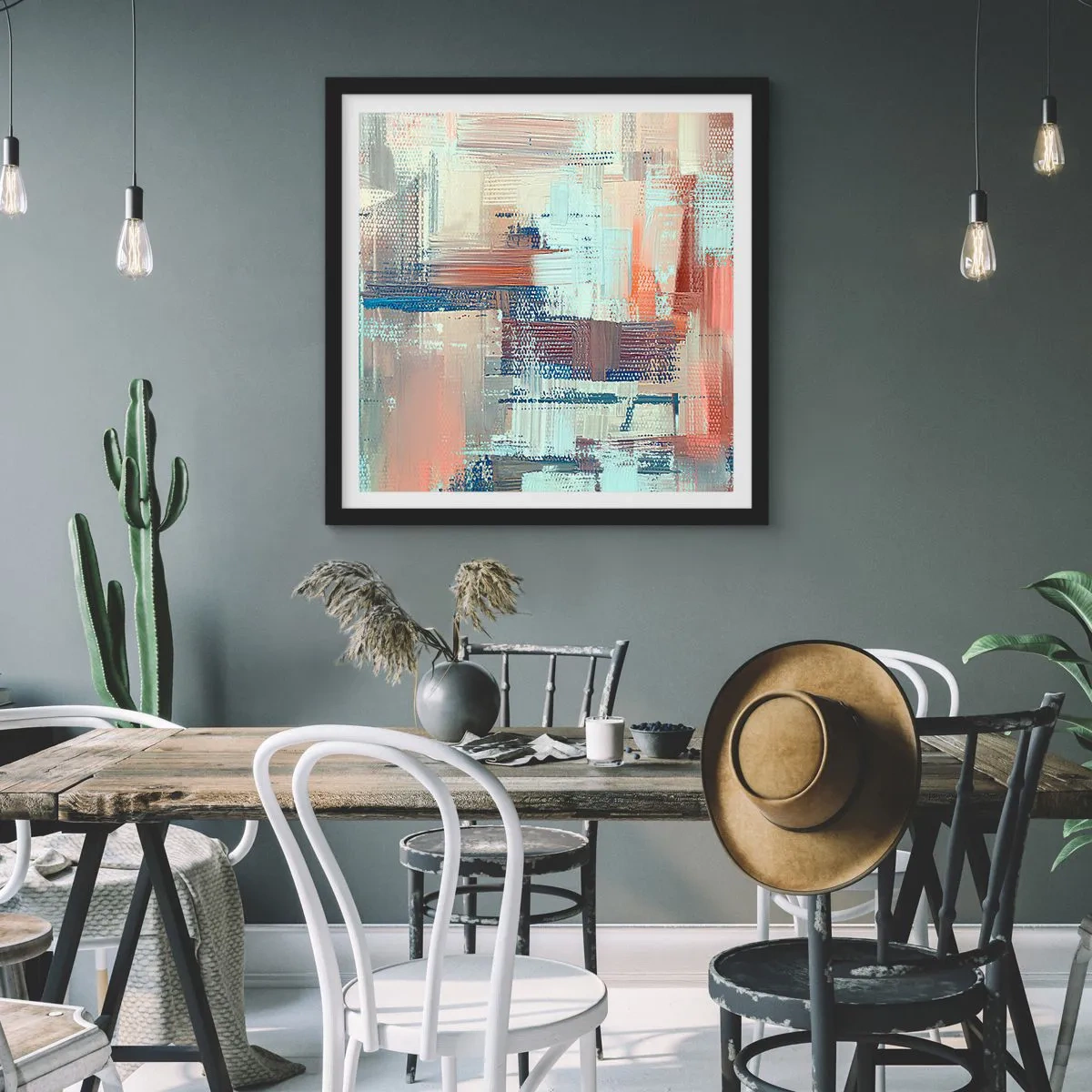 Plagát v čiernom ráme - Dostať sa k svetlu - 60x60 cm