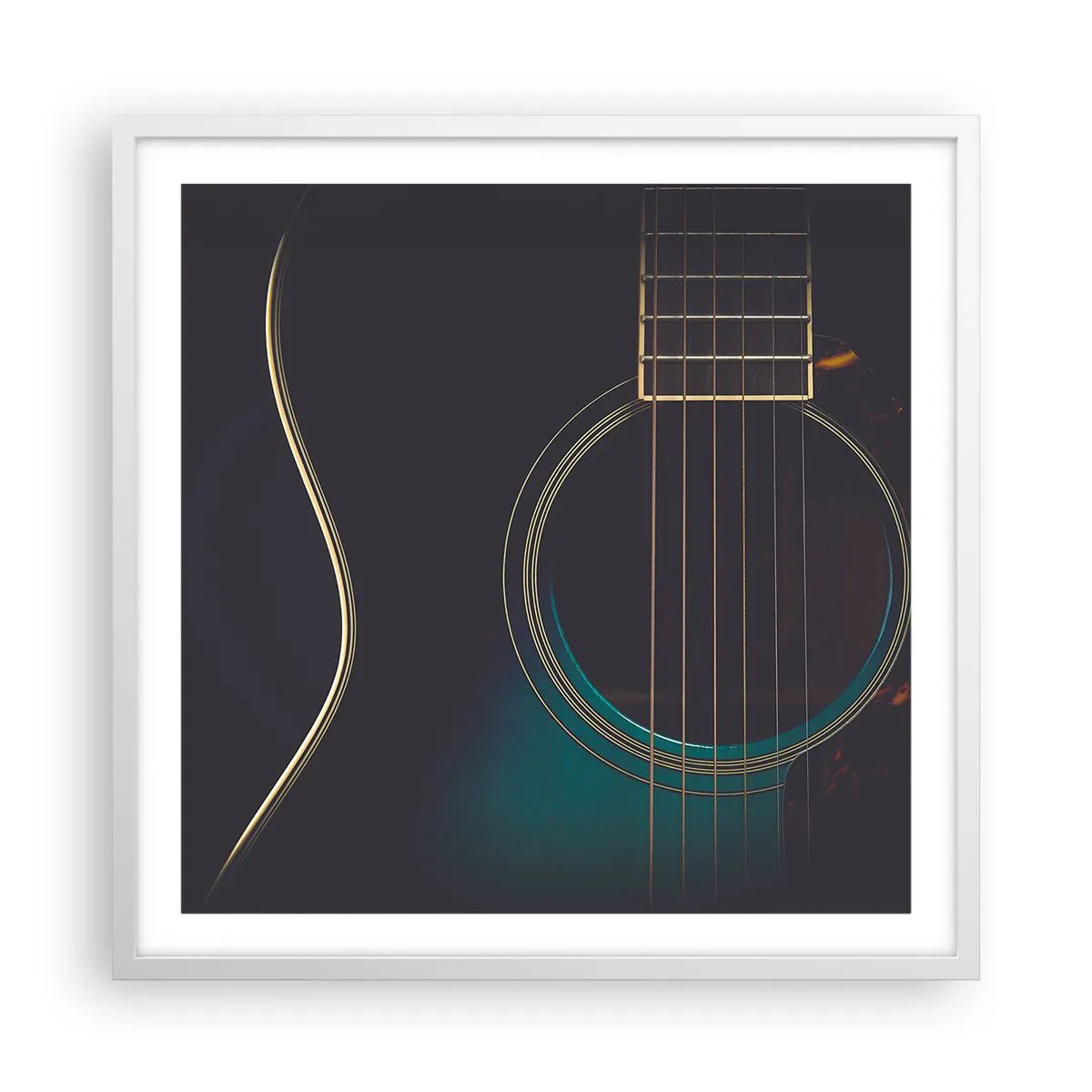Plagát v bielom ráme - Okamih, než to zaznie - 60x60 cm