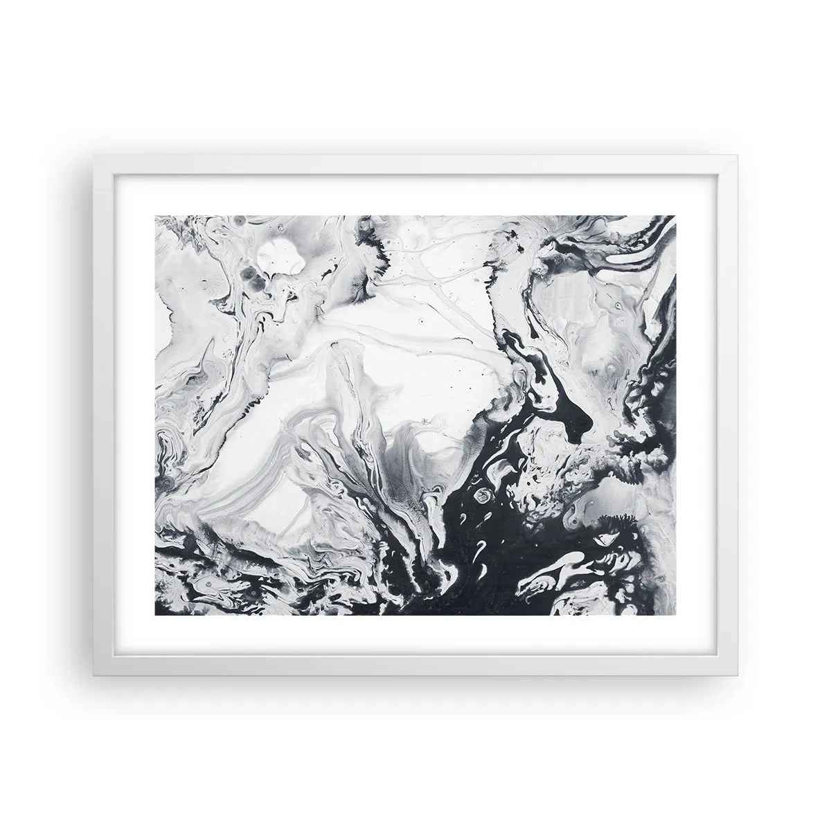 Plagát v bielom ráme - Zemské vnútro - 50x40 cm
