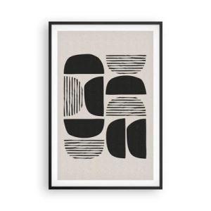 Plagát v čiernom ráme - Polovičaté sústavy - 61x91 cm