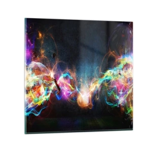 Obraz na skle - Radostne proti tme - 70x70 cm