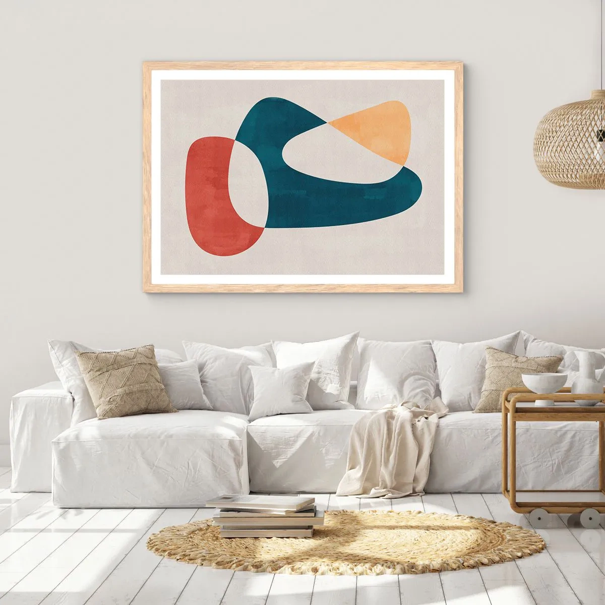 Plagát v ráme zo svetlého duba - Vplyvy a metamorfózy - 100x70 cm