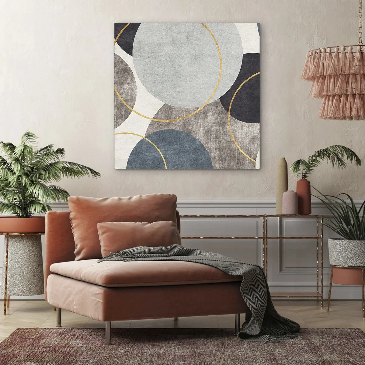 Obraz na plátne - Kruh za kruhom - 70x70 cm