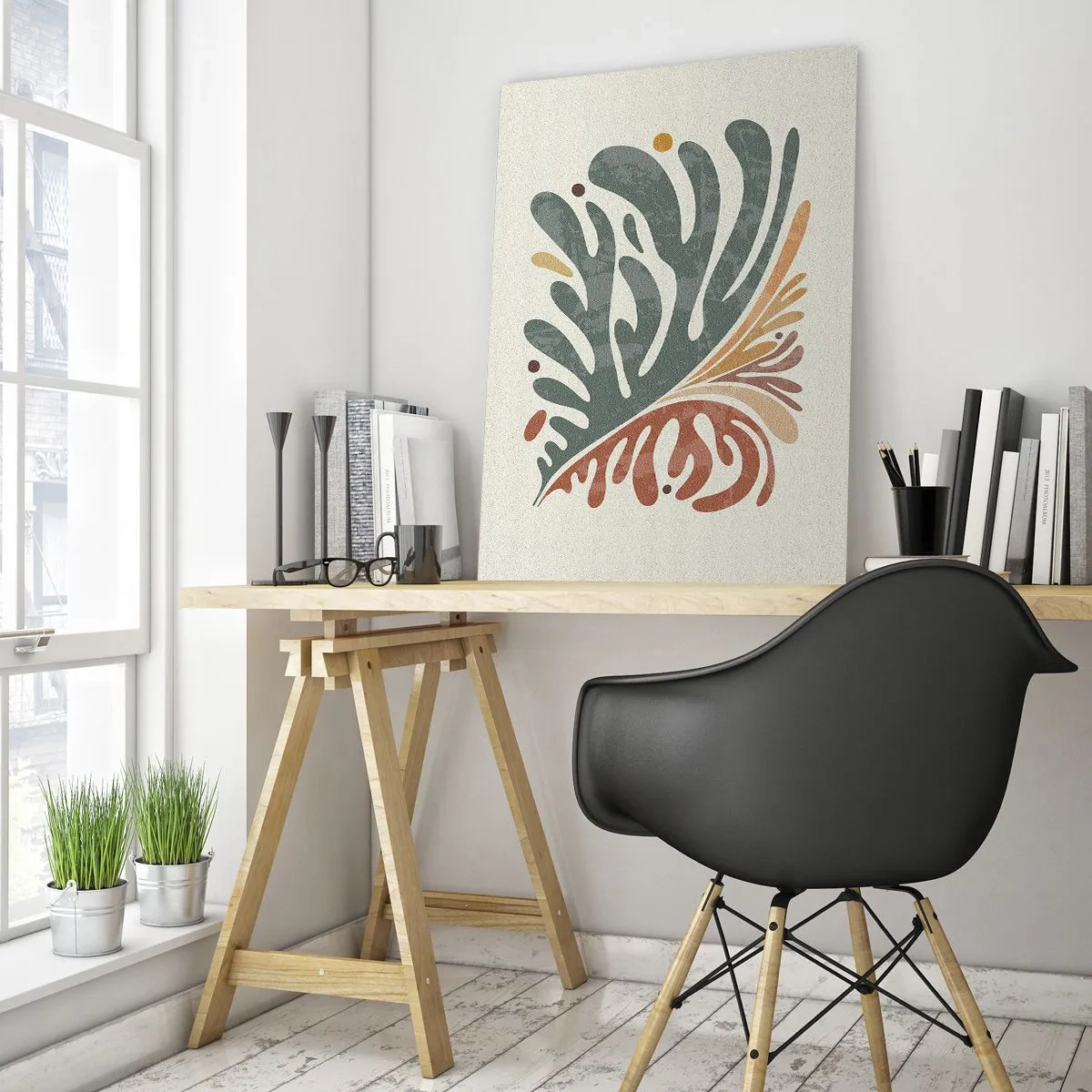 Obraz na skle - Viacfarebný list - 50x70 cm