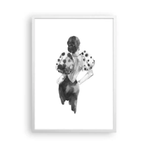 Plagát v bielom ráme - Prešla hneď vedľa - 50x70 cm