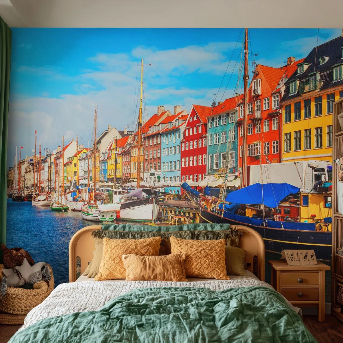 Fototapeta Standard Eco - Radostné nábrežie - Kodaň, Staré Mesto, Architektúra - 400x280 cm