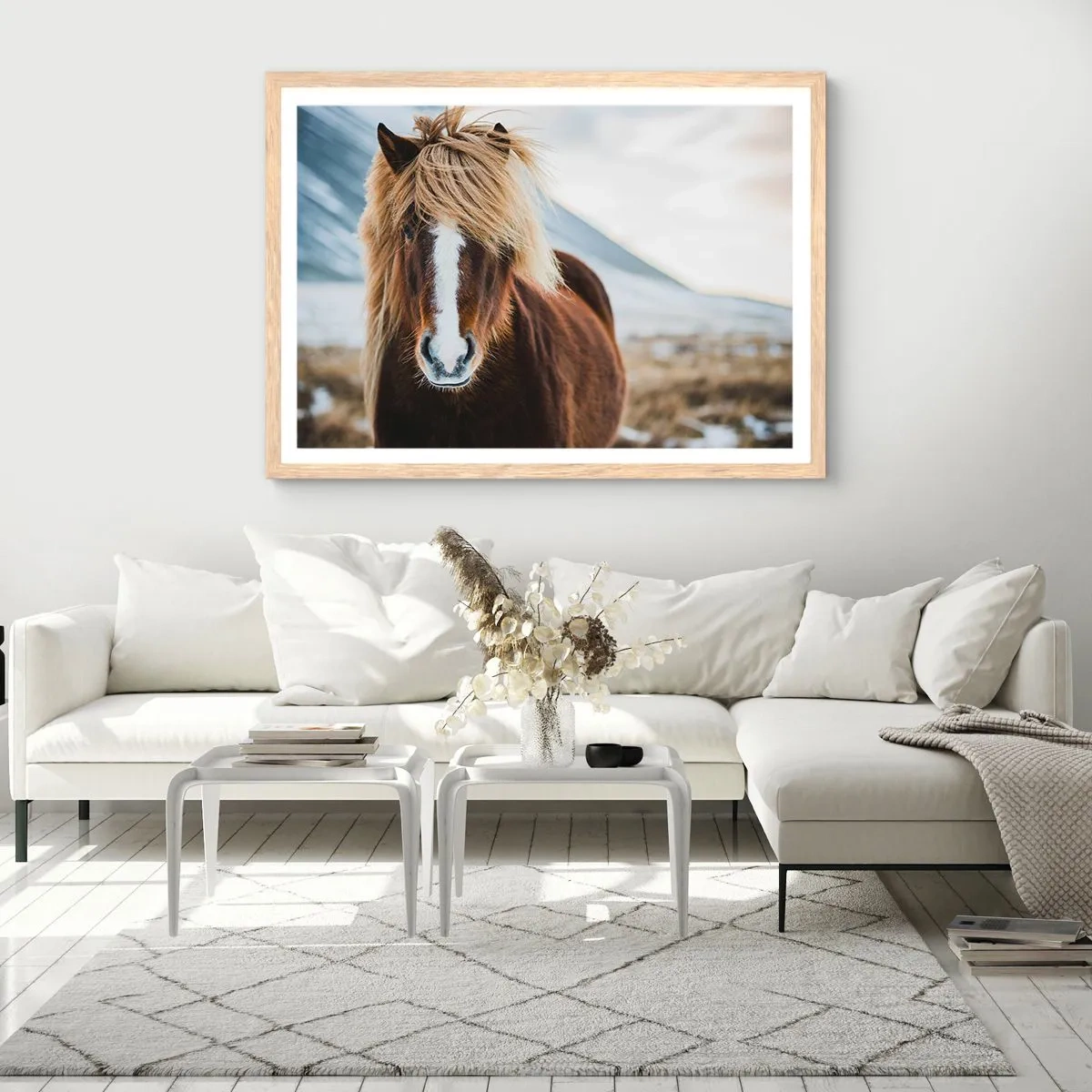 Plagát v ráme zo svetlého duba - Cítiš slobodu? - 70x50 cm