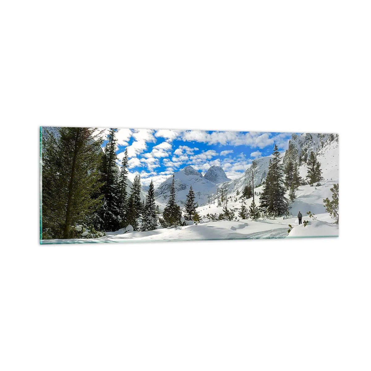 Obraz na skle - V snehu a na slnku - 90x30 cm