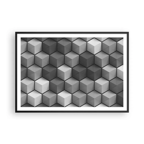 Plagát v čiernom ráme - Kubistické puzzle - 100x70 cm