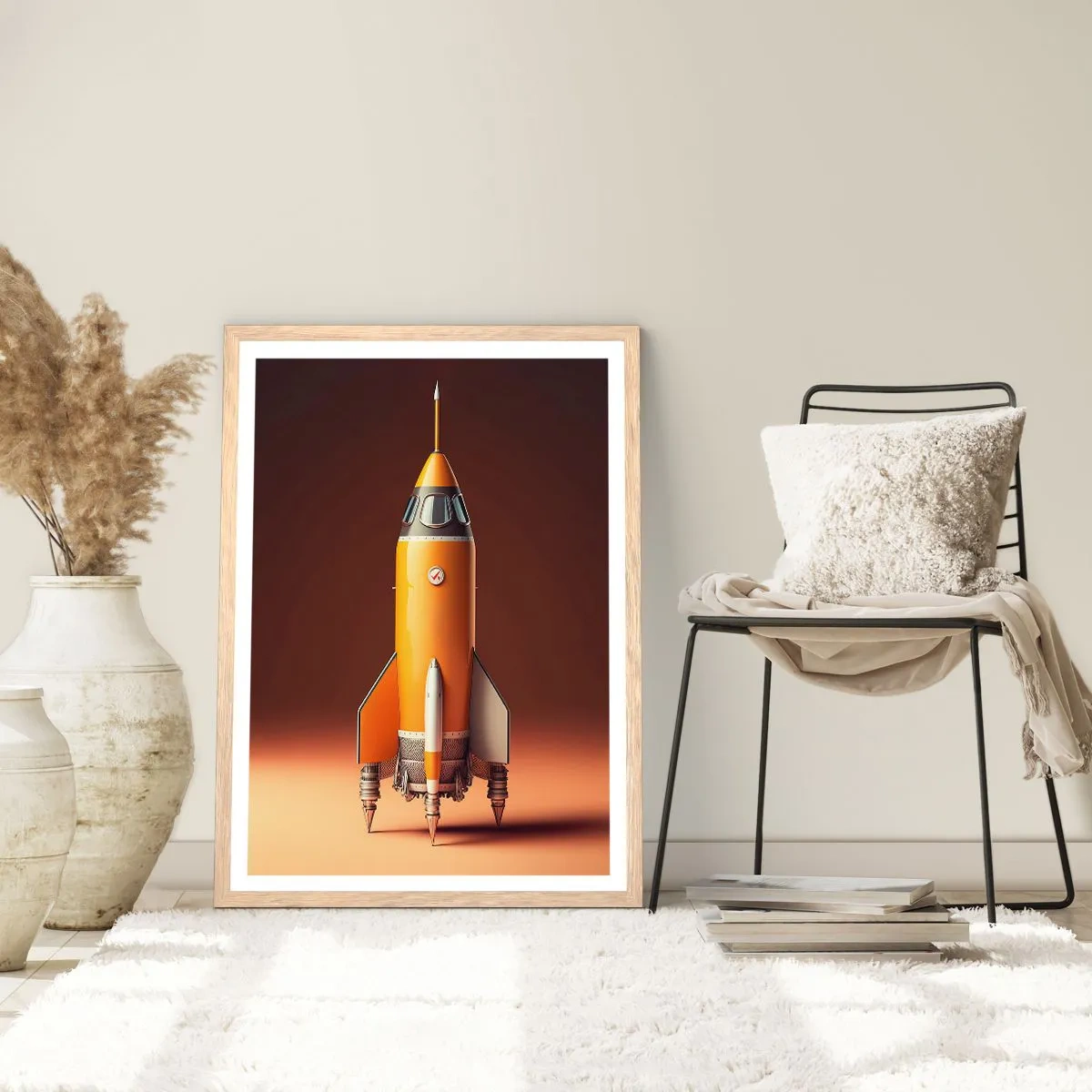 Plagát v ráme zo svetlého duba - Začína to snom - 61x91 cm