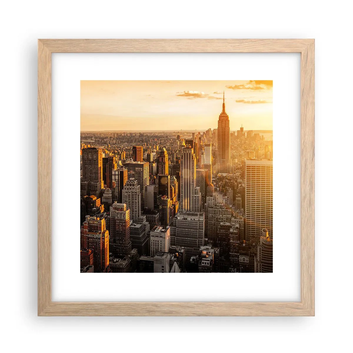 Plagát v ráme zo svetlého duba - Rast na slnku - 30x30 cm