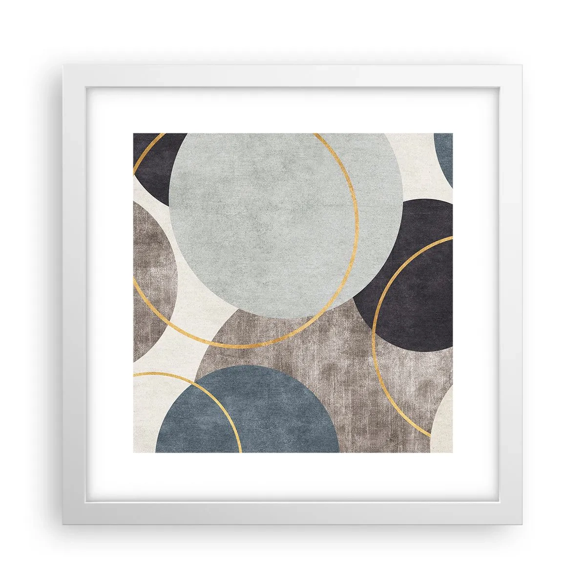 Plagát v bielom ráme - Kruh za kruhom - 30x30 cm