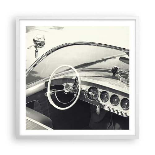 Plagát v bielom ráme - Počasie pre bohatých - 60x60 cm