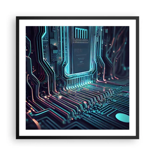 Plagát v čiernom ráme - Len tak premýšľam… - 60x60 cm