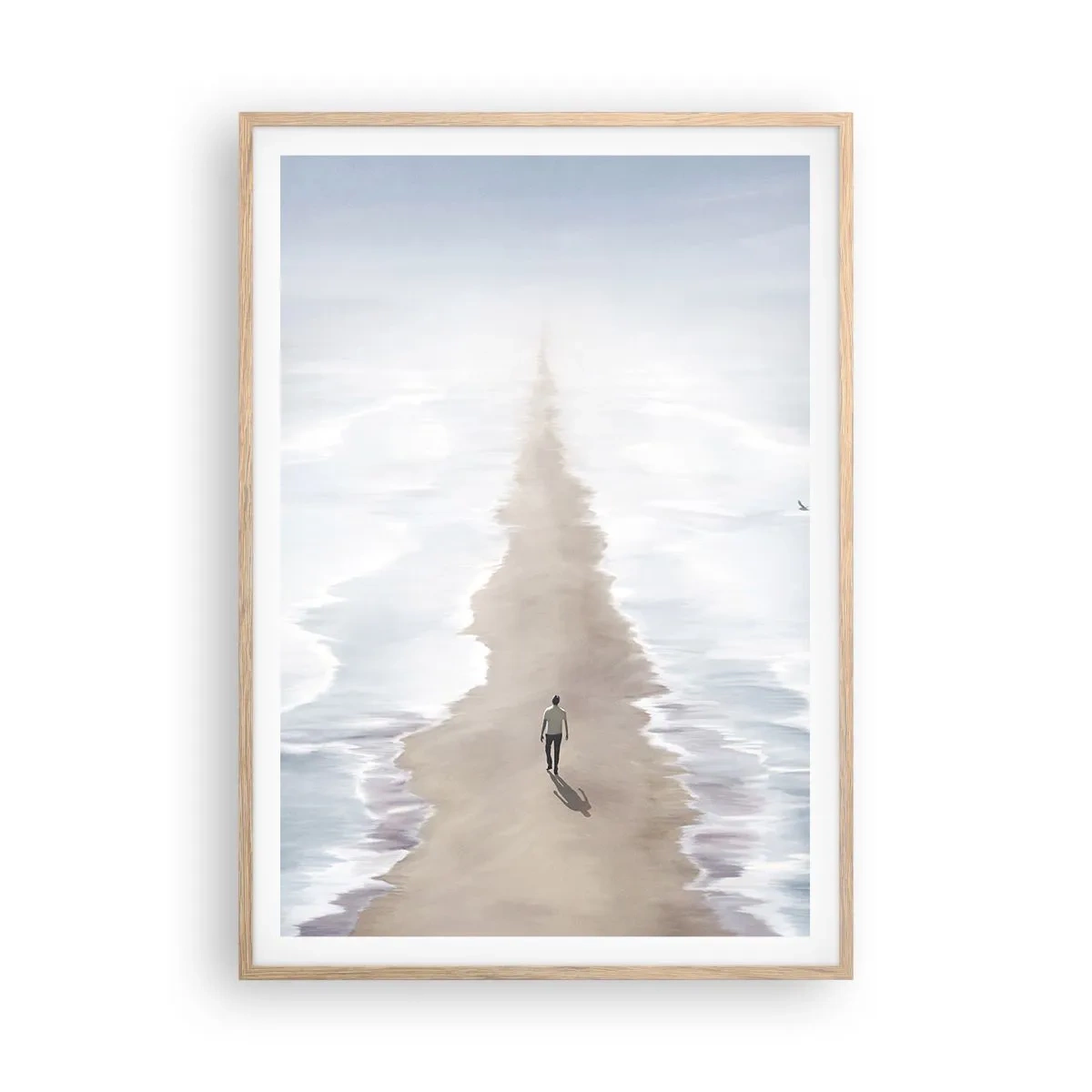 Plagát v ráme zo svetlého duba - Svetlá budúcnosť - 70x100 cm