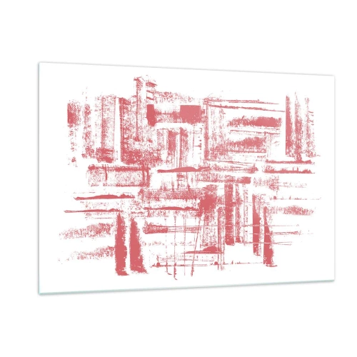 Obraz na skle - Červené mesto - 120x80 cm