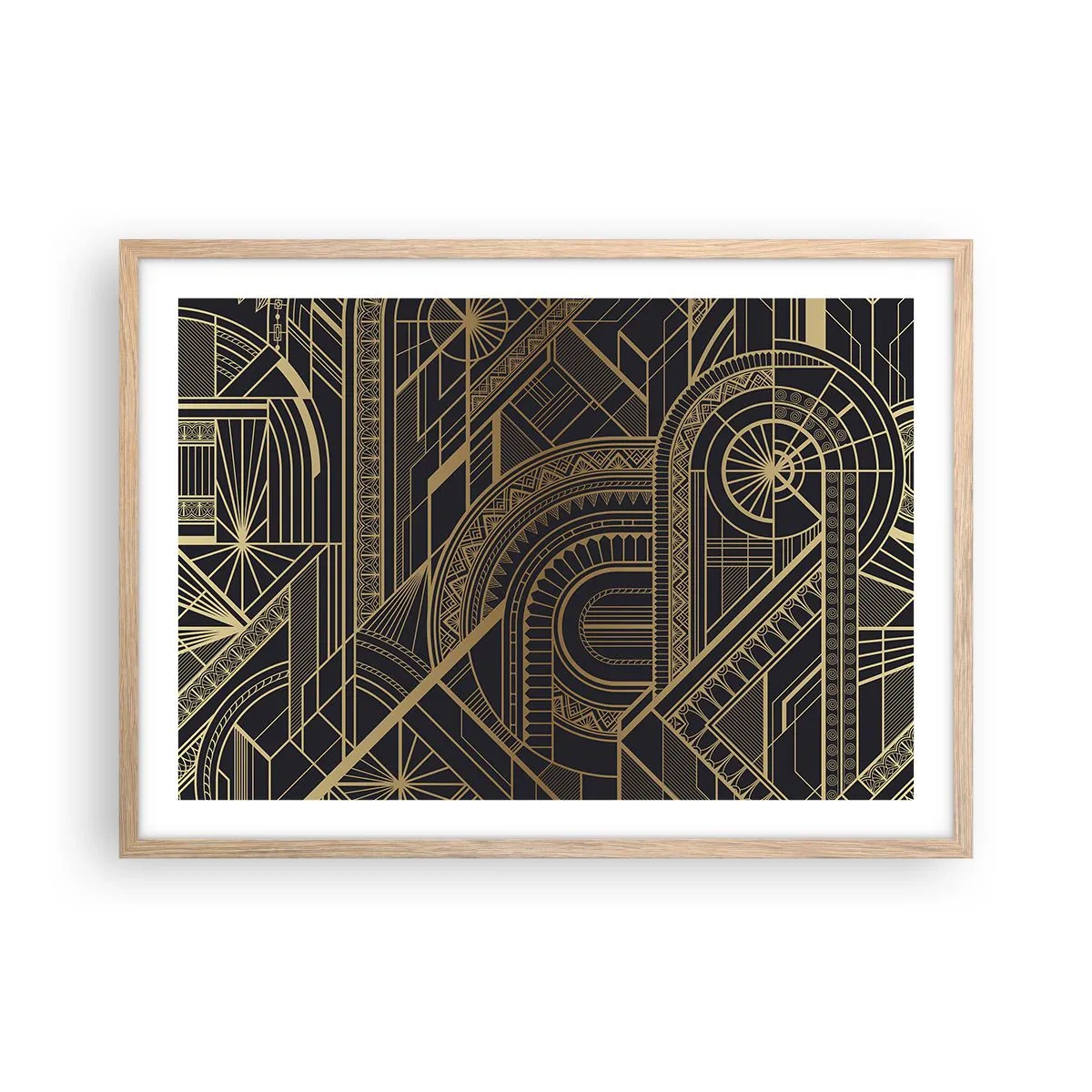 Plagát v ráme zo svetlého duba - Koncepty, nápady, plány - 70x50 cm