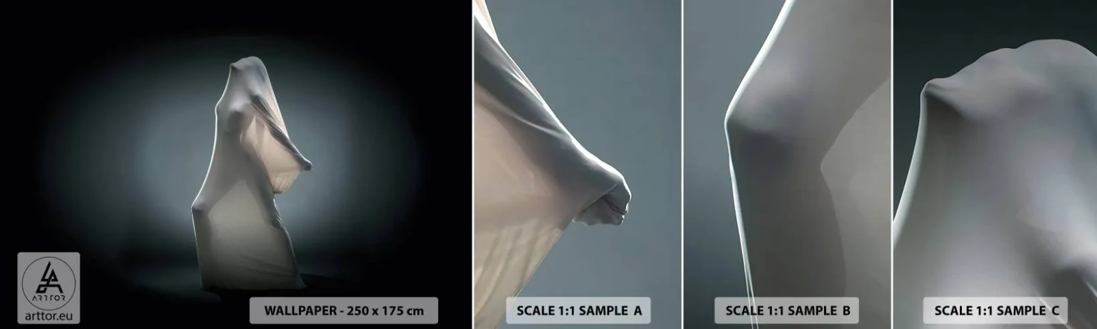 Vzorka samolepiacej fototapety Deluxe Sticker - Skryté túžby - Žena, Tancujte, Kus - 100x30 cm