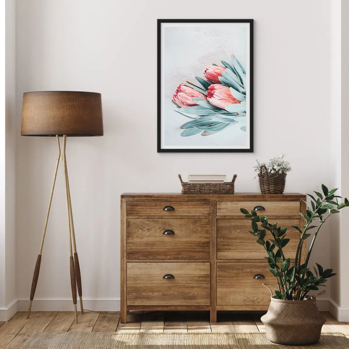 Plagát v čiernom ráme - Zahanbené svojou vlastnou krásou - 70x100 cm