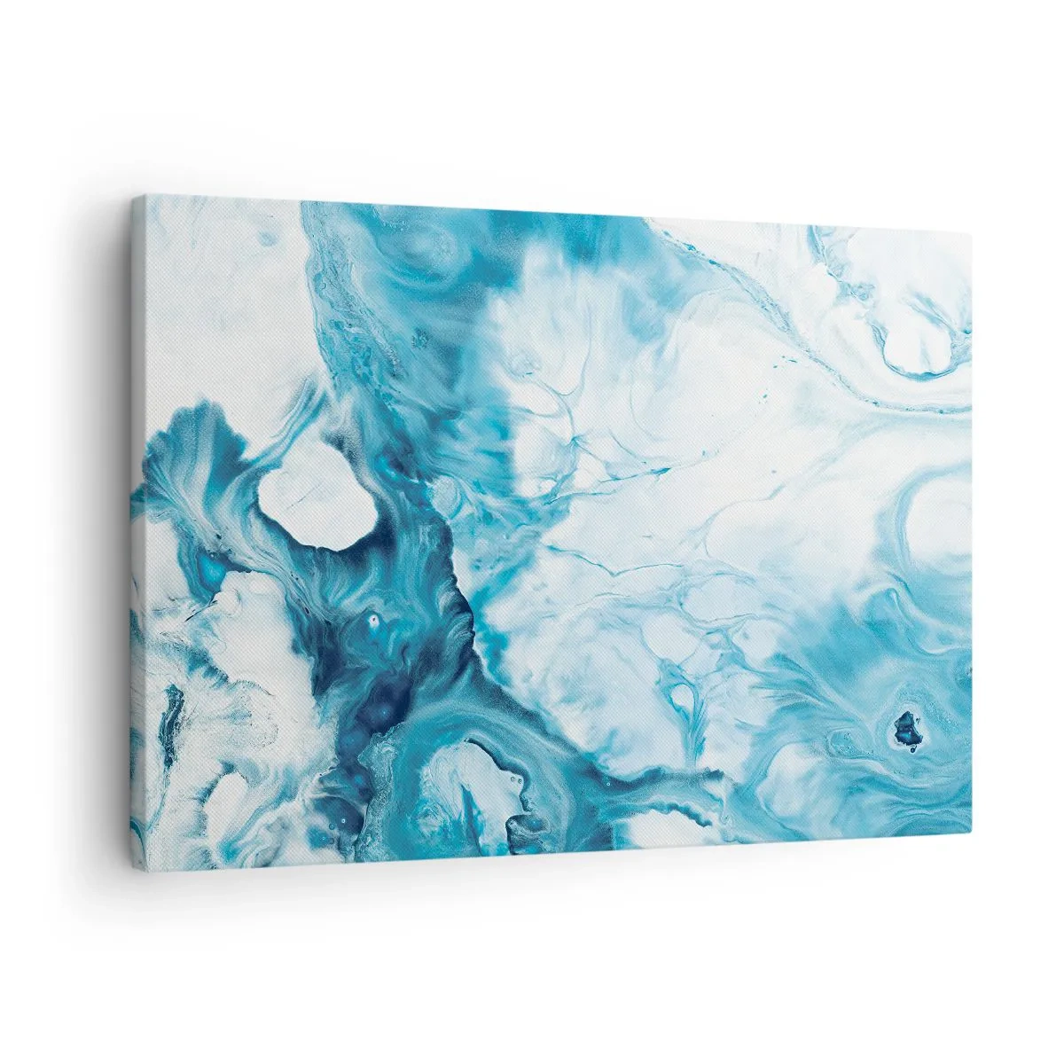 Obraz na plátne - Abstraktný vzor v odtieňoch modrej - 70x50cm - Modrý koncert - Moderná nástenná dekorácia do obývacej izby a spálne ARTTOR