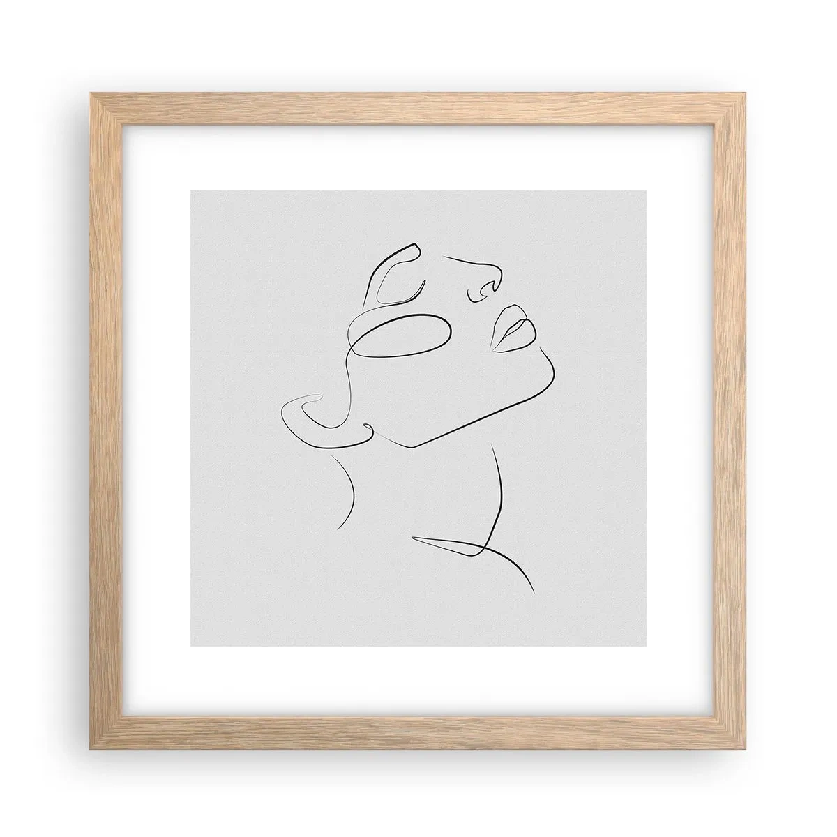 Plagát v ráme zo svetlého duba - Meandre sna - 30x30 cm