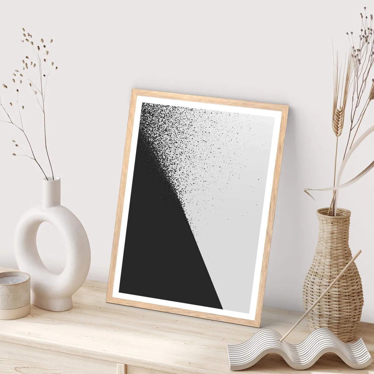 Plagát v ráme zo svetlého duba - Rýchlejšie a rýchlejšie, viac a viac - 70x100 cm