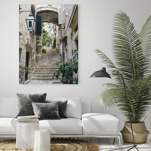 Obraz na skle - Očarujúca ulička - 50x70 cm