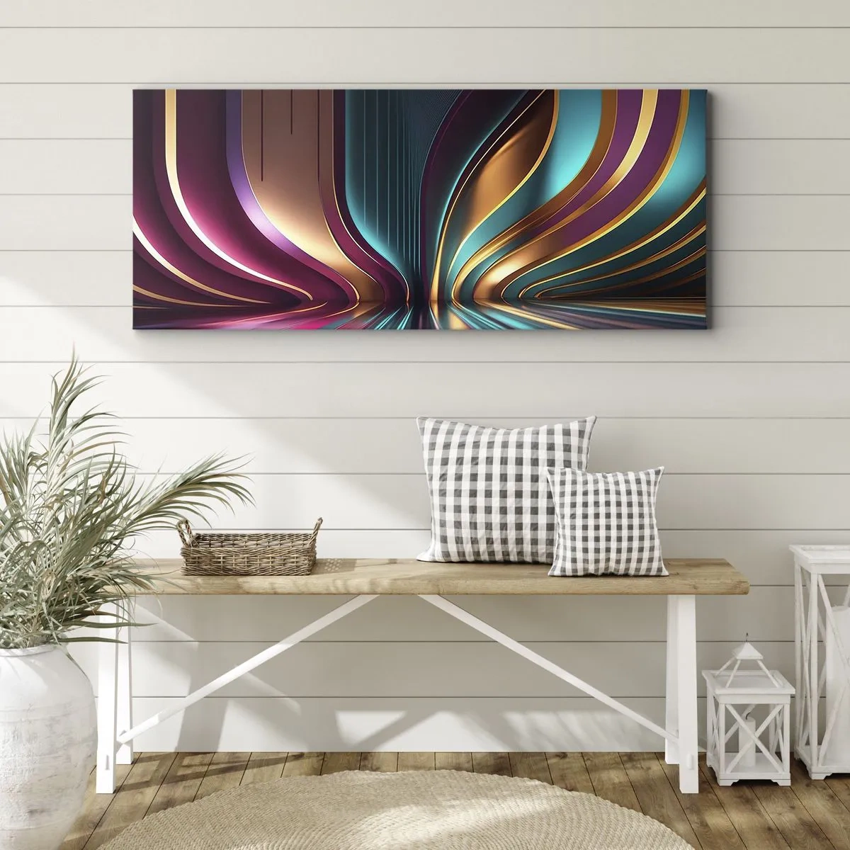 Obraz na plátne - Architektúra svetla - 100x40 cm