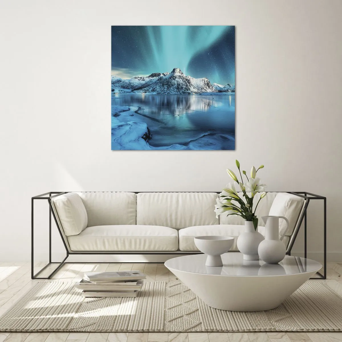 Obraz na skle - Noc plná svetla - 50x50 cm