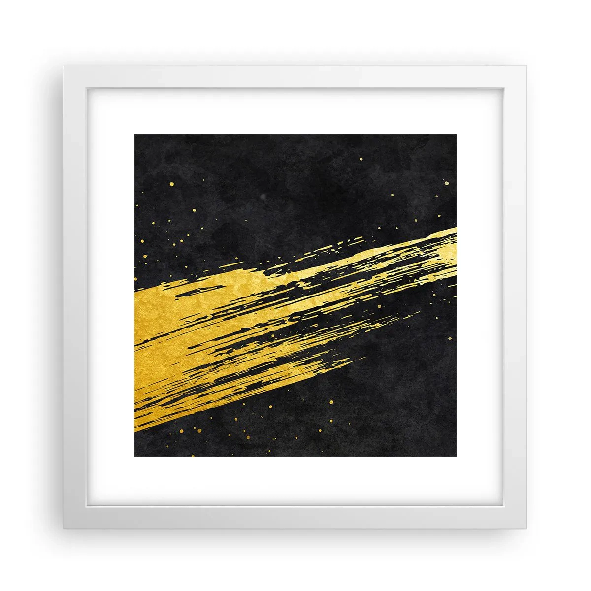 Plagát v bielom ráme - Skok do hyperpriestoru - 30x30 cm