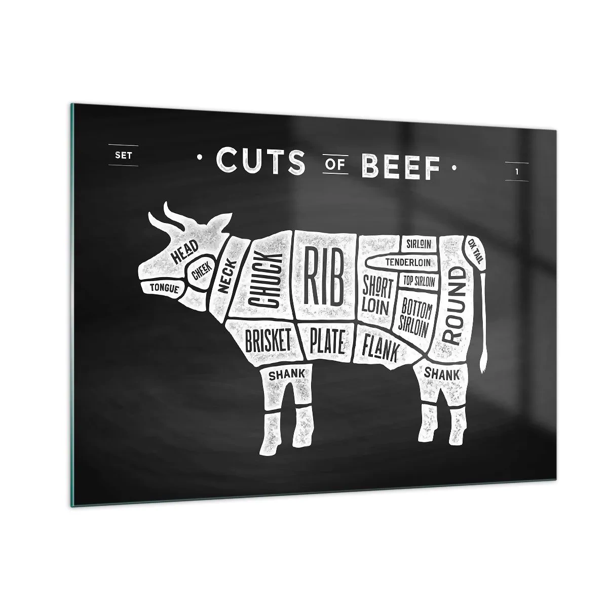 Obraz na skle - Šlabikár mäsiara - 100x70 cm