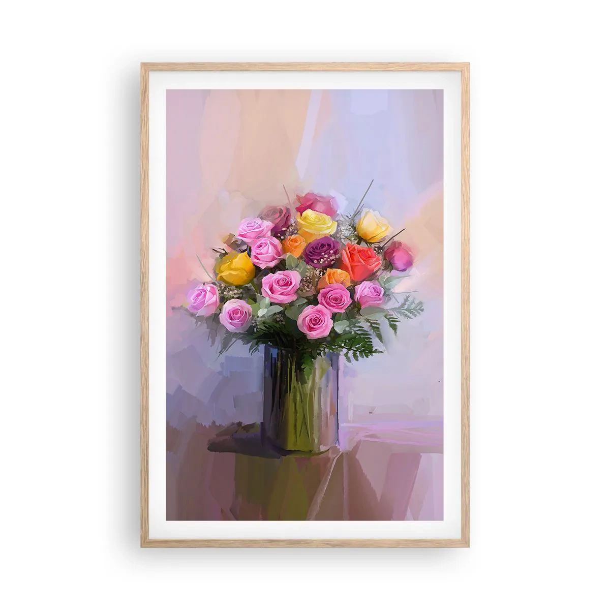 Plagát v ráme zo svetlého duba - Zachytená krása - 61x91 cm