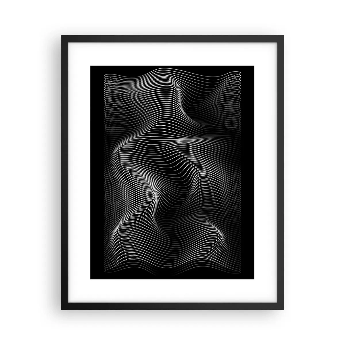Plagát v čiernom ráme - Tanec svetla v priestore - 40x50 cm