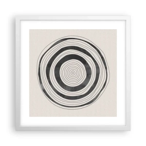 Plagát v bielom ráme - Dôležité je to, čo je uprostred - 40x40 cm