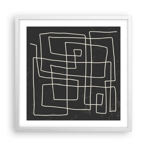 Plagát v bielom ráme - Nie je to tak jednoduché - 50x50 cm