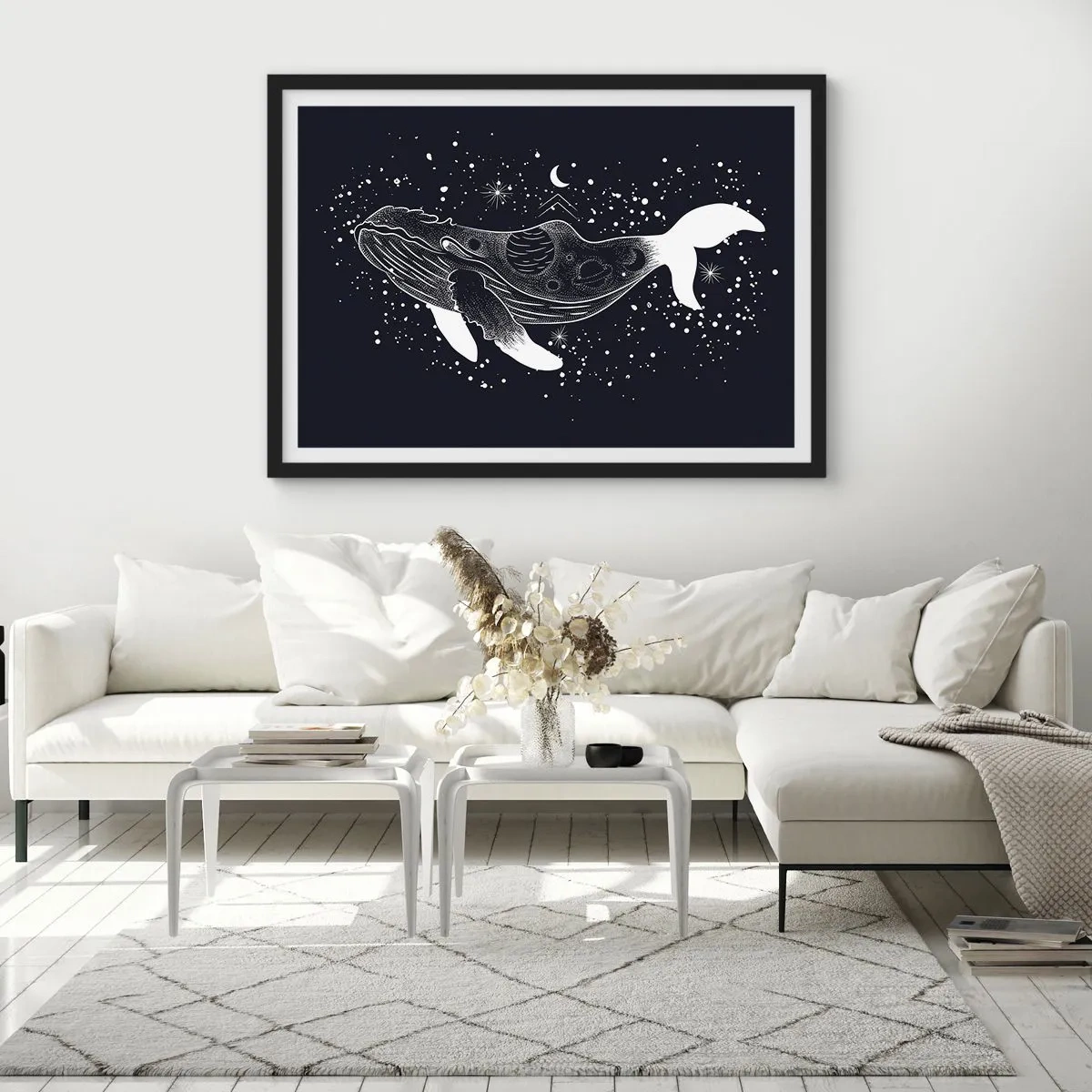 Plagát v čiernom ráme - V oceáne vesmíru - 50x40 cm