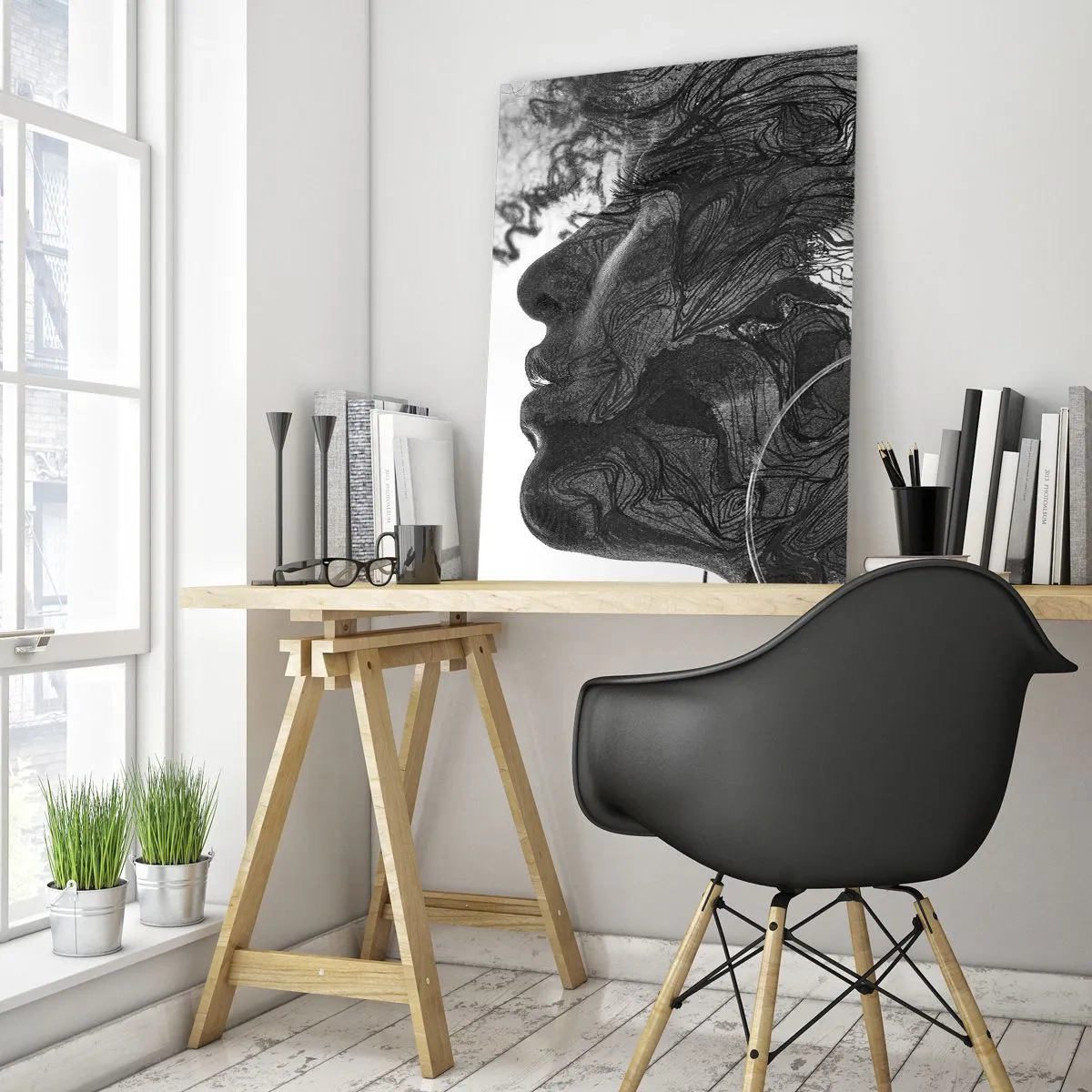 Obraz na skle - Zapletená v snoch - 80x120 cm