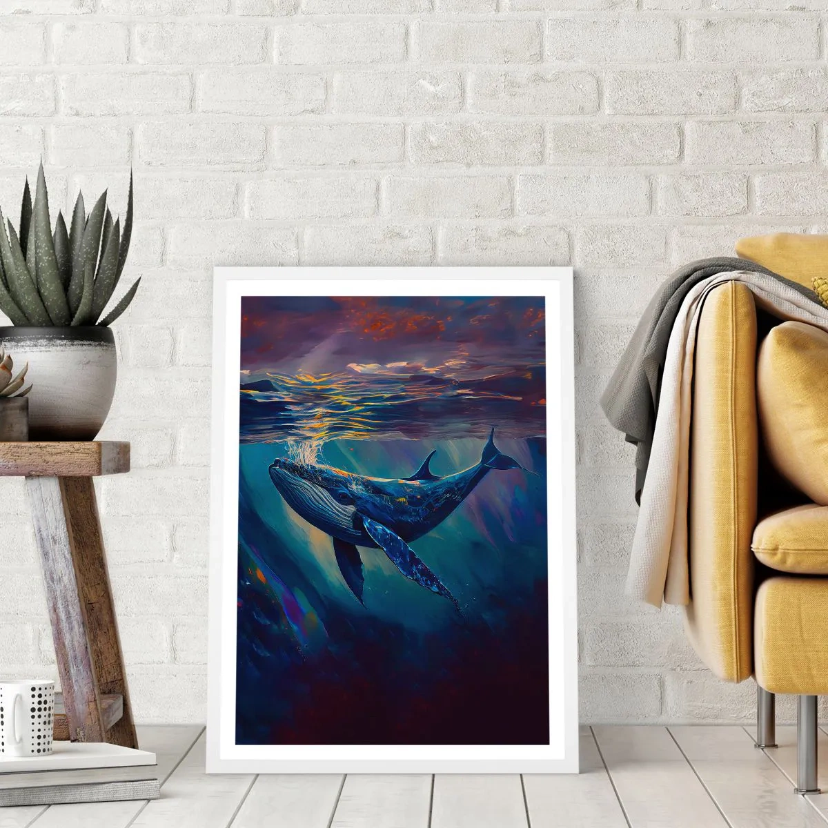 Plagát v bielom ráme - Vitaj v mojom svete - 50x70 cm