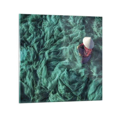 Obraz na skle - V mori sietí - 50x50 cm