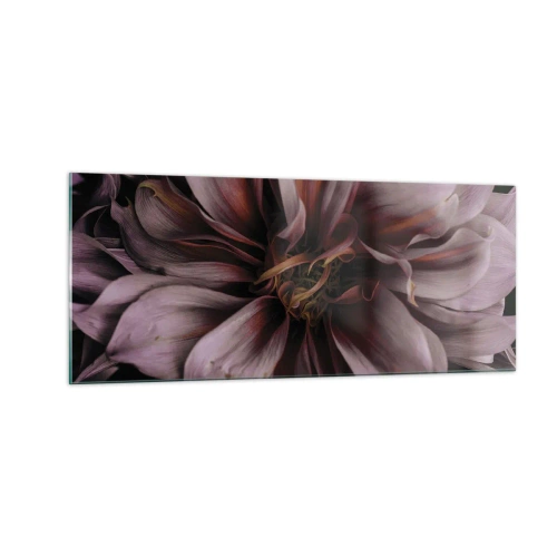 Obraz na skle - Kvetinové srdce - 100x40 cm