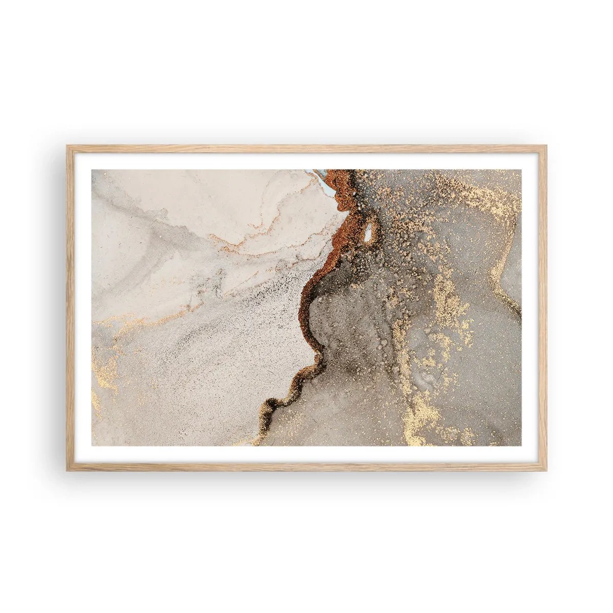 Plagát v ráme zo svetlého duba - Na hranici farieb - 91x61 cm