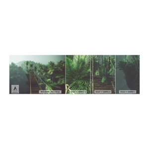 Vzorka Fototapeta Standard Eco - Pri vodopáde zelene - Krajina, Džungle, Kokosová palma - 100x30 cm