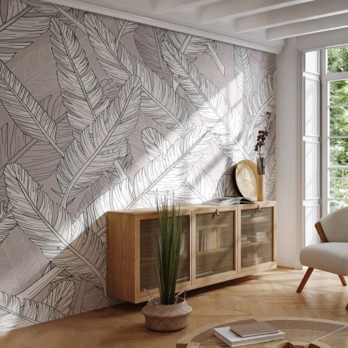 Fototapeta Premium Sand - Vírenie peria - Abstrakcia, Vtáčie pierko, Grafika - 300x210 cm