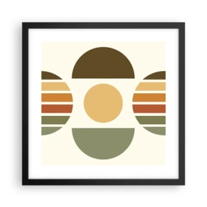 Plagát v čiernom ráme - Vo farbách zeme - 40x40 cm